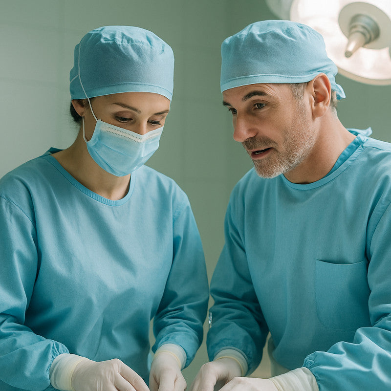 Ärzte während Operation Brustvergrößerung