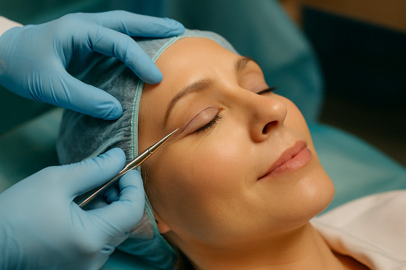 OP Vorbereitung für eine Oberlidstraffung