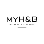 MY HEALTH & BEAUTY Logo in Schwarz-Weiß mit modernem Schriftzug